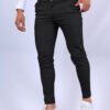 Men's Slim Button Trousers Fashion Solid Office Versatile Long Pencil Pants