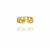 24k Gold Jewelry,Classic Twist Chain Open Rings For Women Zircon Geometric Twist Wrapped Couple Ring Jewelry