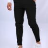 Men's Slim Button Trousers Fashion Solid Office Versatile Long Pencil Pants
