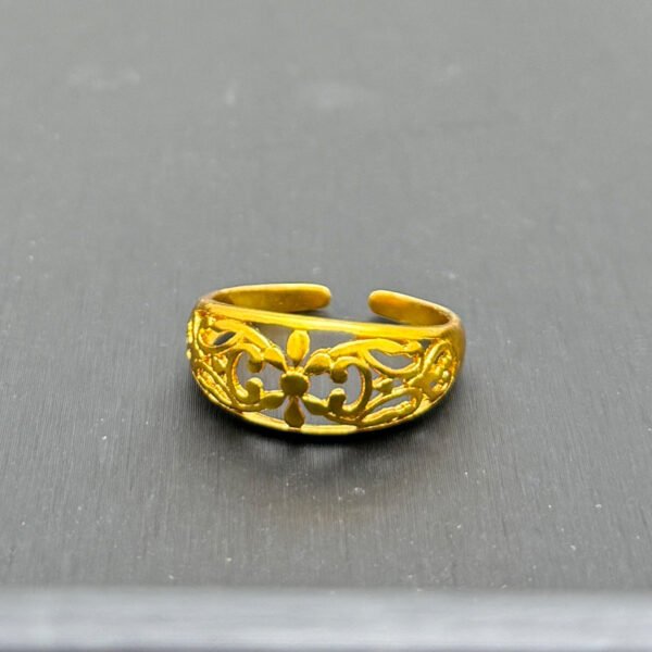 24k Gold Jewelry,Adjustable Flowers Ring Gold Sterling Jewelry For Women