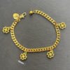 24K Gold Filled Bracelet For Women, FourLeaf Clover Round, Valentines Day Gifts