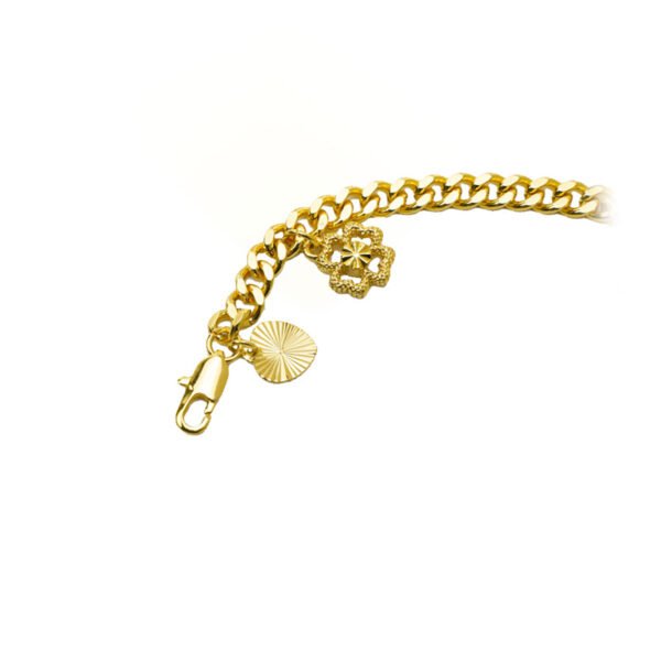 24K Gold Filled Bracelet For Women, FourLeaf Clover Round, Valentines Day Gifts