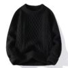 Autumn And Winter New Men's Twist Sweater Casual Round Neck Pullover Top