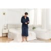 RONGTAI Mens Plush Long Robe Soft And Warm Full Length Bathrobe