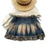 Washed Watercolor Pleated Short Skirt With Bow