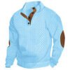 Stand Collar Long Sleeve Jacquard Knitted Pullover Sweater