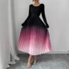 European And American Ombre Dress