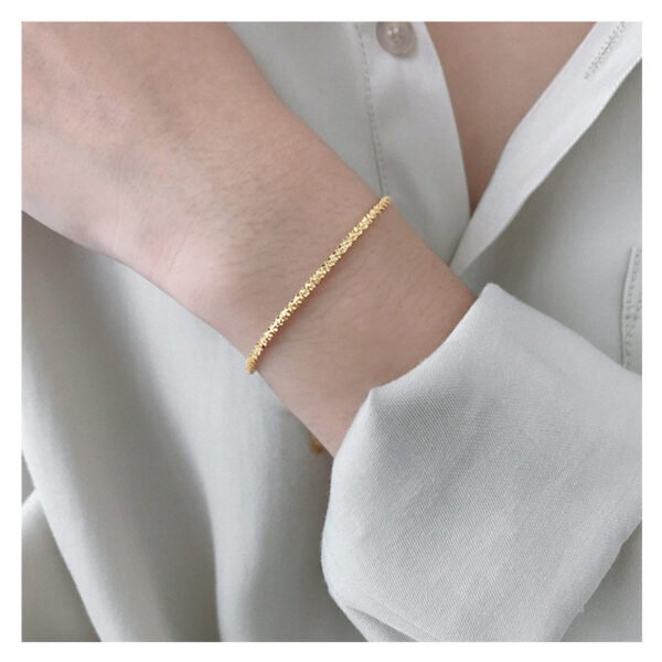 3pcs Golden Accessory Set, Featuring A Trio With A Gold Texture Necklace  Bracelet  Ring, An Elegant And Sophisticated Golden Ensemble