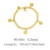 24K Gold Filled Bracelet For Women, FourLeaf Clover Round, Valentines Day Gifts