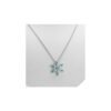 Silver Chain Snowflake Pendant Necklace Made With Austrian Crystals In Silver