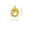 24k Gold Jewelry,Necklace Ouroboros Dragon Eating Its Own Tail Ancient Symbol Of Infinity Double Sided Pendant Necklace