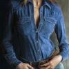 Women's Long-sleeve Deerskin Velvet Blouse