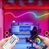 RGB Neon LED Strip Lights, 16.4Ft Led Neon Rope Lights With App Remote Control, Music Sync,Waterproof, Flexible DIY Lights Design For Bedroom, Living, Gaming Room, Party Decor