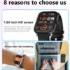 SmartWatch Men Women1.83inch BT Face Heart Rate Fitness Tracker