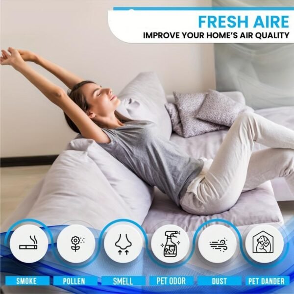 Air Purifier -Air Washer With LED Night ColorfulLight, For Home And Office., Small Essential Oil Aroma Diffuser For Smoke, Pets