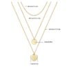 Gold Layered Choker Necklace 14K Gold Plated Bar Coin Charm Pendant Neckalce Delicate Multilayer Choker Necklaces For Women