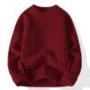 Autumn And Winter New Men's Twist Sweater Casual Round Neck Pullover Top