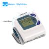 1Pc Blood Pressure Monitor Wrist Digital High Blood Pressure Cuff Heartbeat Tester With 60 Reading Memory 1.8 Inches LCD Screen Storage Box