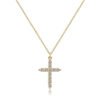 COLORFUL BLING Dainty Cubic Zircon Cross Necklace Sideways Pendant Necklace For Women Gold Silver Cross Jewelry