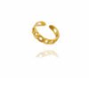 24k Gold Jewelry,Classic Twist Chain Open Rings For Women Zircon Geometric Twist Wrapped Couple Ring Jewelry
