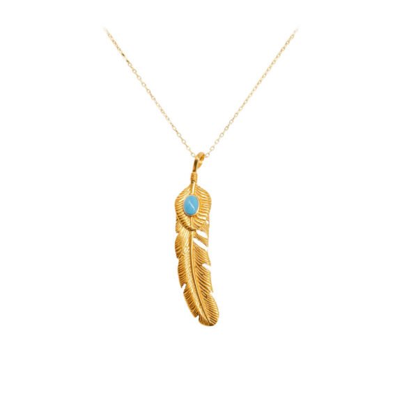 24k Gold Jewelry,Personalized Mother Daughter Feather Necklace