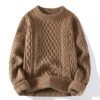 Autumn And Winter New Men's Twist Sweater Casual Round Neck Pullover Top