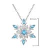 Silver Chain Snowflake Pendant Necklace Made With Austrian Crystals In Silver