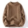 Autumn And Winter New Men's Twist Sweater Casual Round Neck Pullover Top