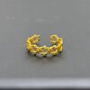 24k Gold Jewelry,Adjustable Ring Vintage Charm Jewelry,Fine Gold Celtic Knot Band Eternity Ring