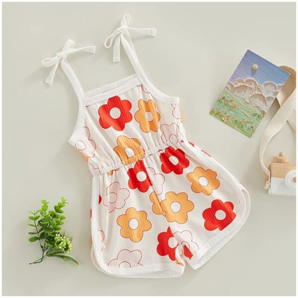 Toddler Baby Girl Clothing,floral Jumpsuit With Tie Up,jumpsuit Baby, Suspender Game Set