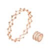 2in1 Stretching Can Foldable Ring, Adjustable Transforming Bracelet Ring Magic For Women And Men,Rose Gold Telescopic Ring,Silver Telescopic Ring