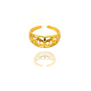 24k Gold Jewelry,Adjustable Flowers Ring Gold Sterling Jewelry For Women